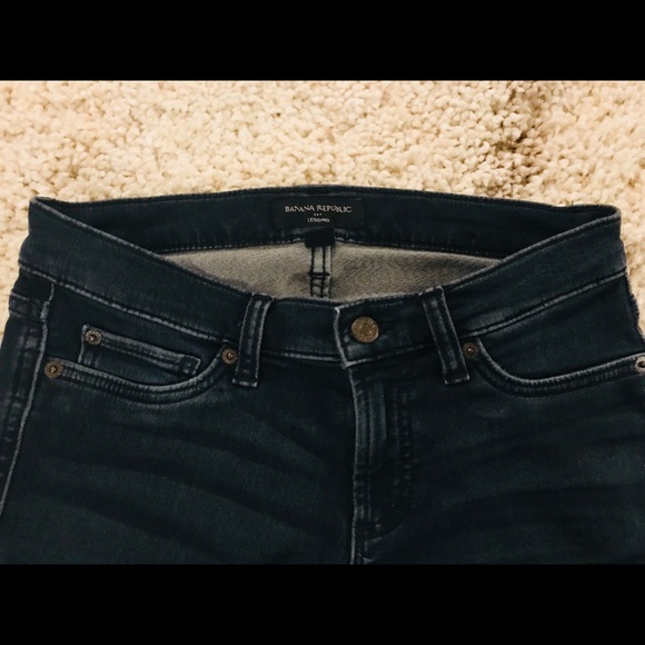 Banana Republic jean leggings ankle zip dark sz 26-*2 FREE Solar-Powered Toys - Picture 5 of 16